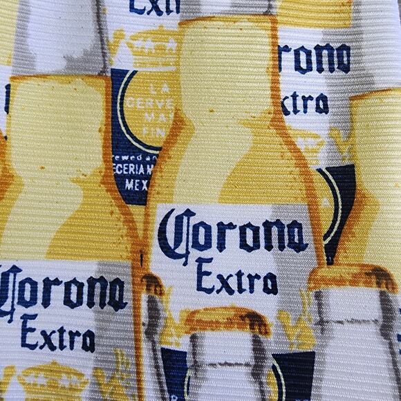Corona Extra beer bottle graphic novelty men's tie - Picture 7 of 8